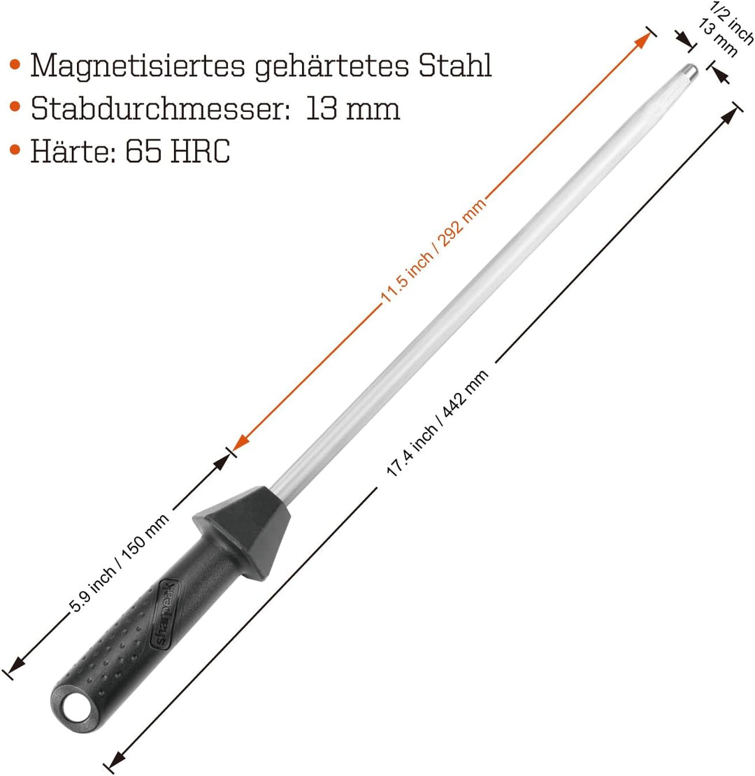 Sharpeak Gesamt 45 cm Stangen 30 cm Wetzstähle Wetzstab Messerschärfer Stab mit eingebauten Schärfwi