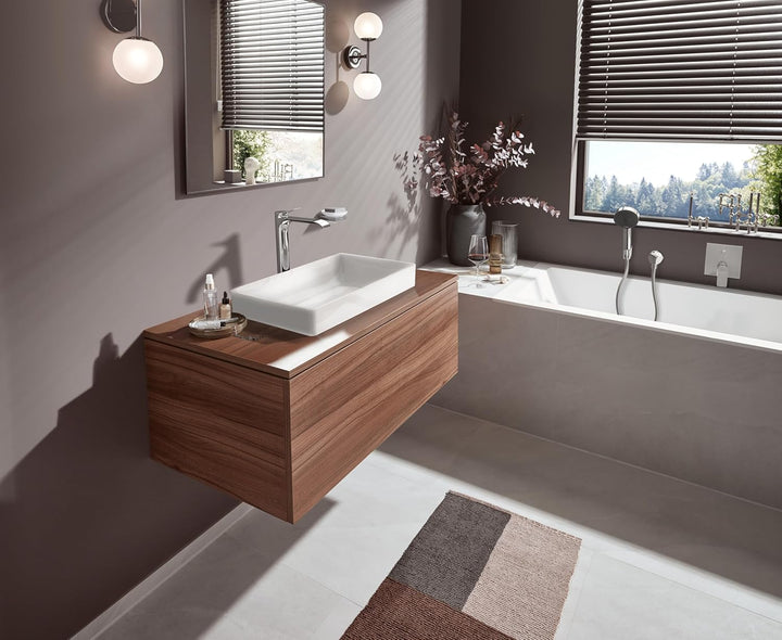 hansgrohe Waschtischarmatur Vivenis, Wasserhahn Bad mit Auslauf Höhe 250 mm, Badarmatur wassersparen