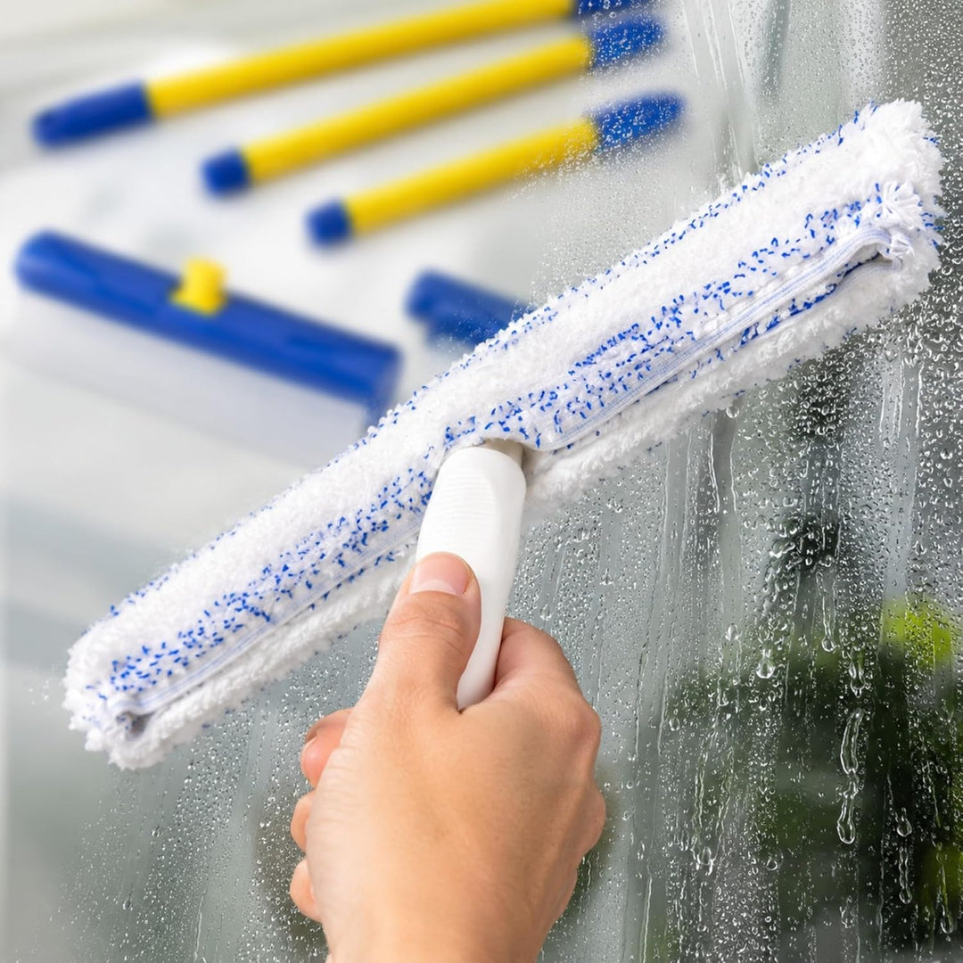 AquaBLADE Set Nr. 2 - Kleiner und grosser Wischer mit Silikonlippe, Wasserauffangrinne und externem