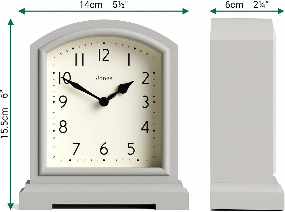JONES CLOCKS® Tavern Kaminuhr | Traditionelles/Klassisches Design | Schlafzimmeruhr | Wohnzimmeruhr