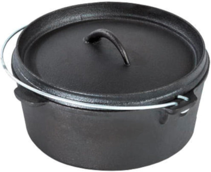 Dutch-Oven-Set 7-teilig aus Gusseisen in Holzkiste