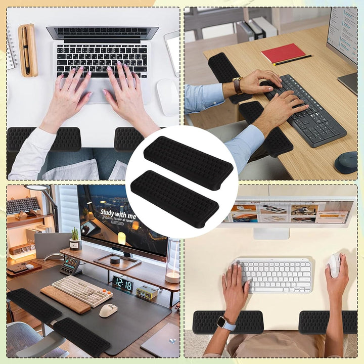 2 Stück Armauflage Schreibtisch,L-Förmige Ellenbogenauflage und Handgelenkauflage,Memory Foam Schrei
