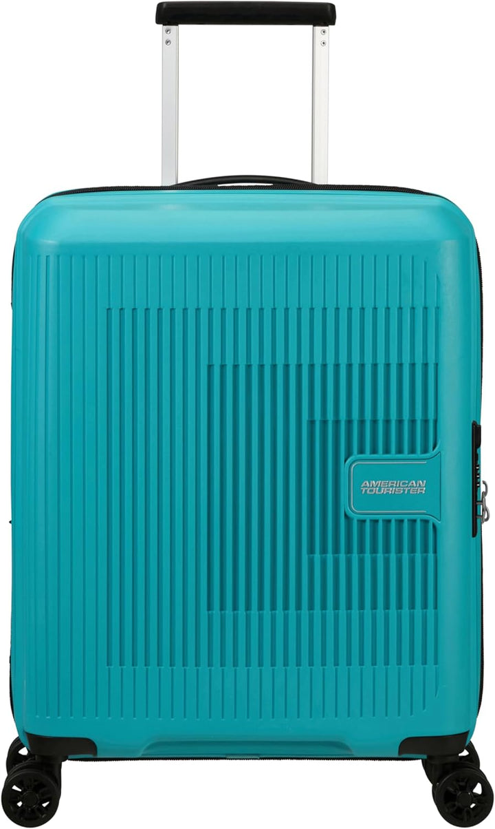 American Tourister Aerostep - Spinner S, Erweiterbarer Handgepäck, 55 cm, 36/40 L, Türkis (Turquoise