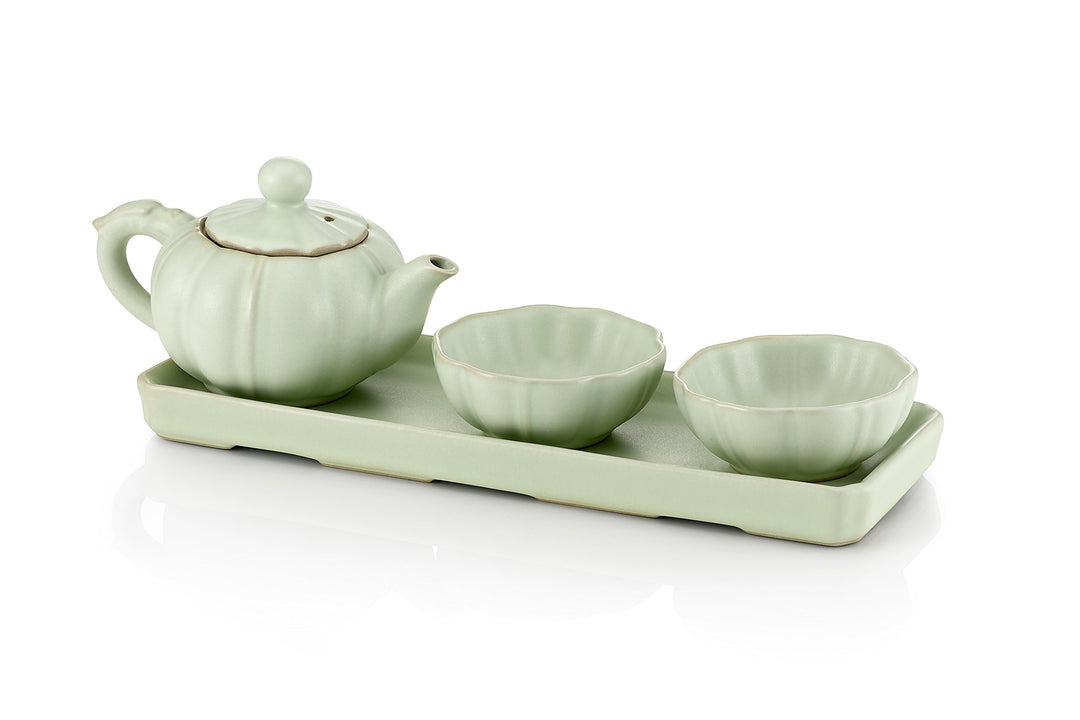 TEA SOUL B6021251 Set Mit Teekanne Und 2 Bechern, grün