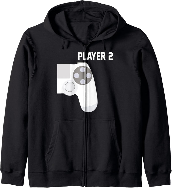 Player 2 Gamerin Zocken Konsole Video Game Spieler Zockerin Kapuzenjacke