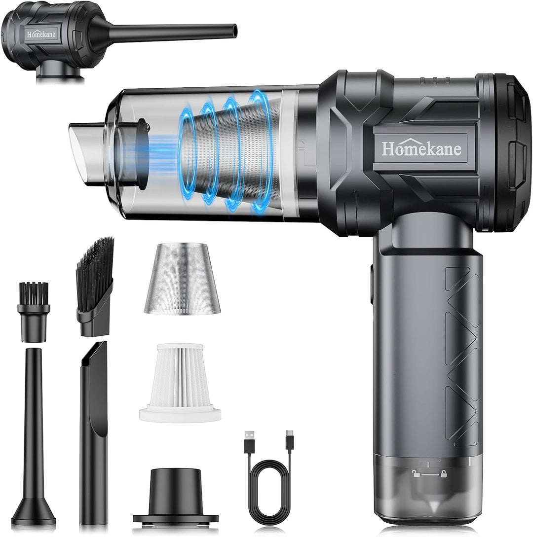 Handstaubsauger Testsieger, 15000Pa Stark Autostaubsauger Akku mit Bürstenloser Motor, 5 in 1 Kabell