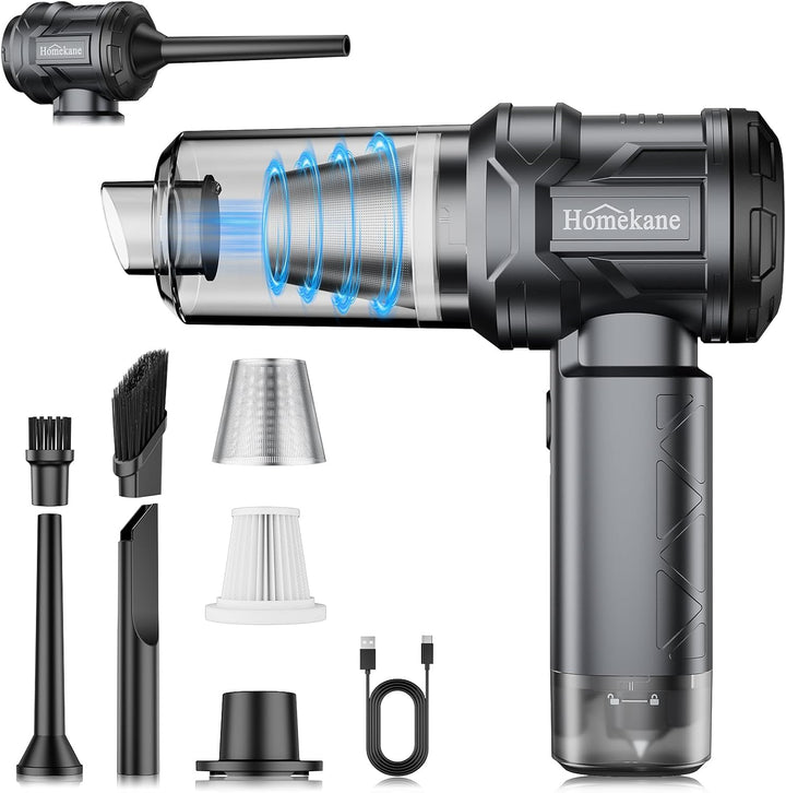 Handstaubsauger Testsieger, 15000Pa Stark Autostaubsauger Akku mit Bürstenloser Motor, 5 in 1 Kabell