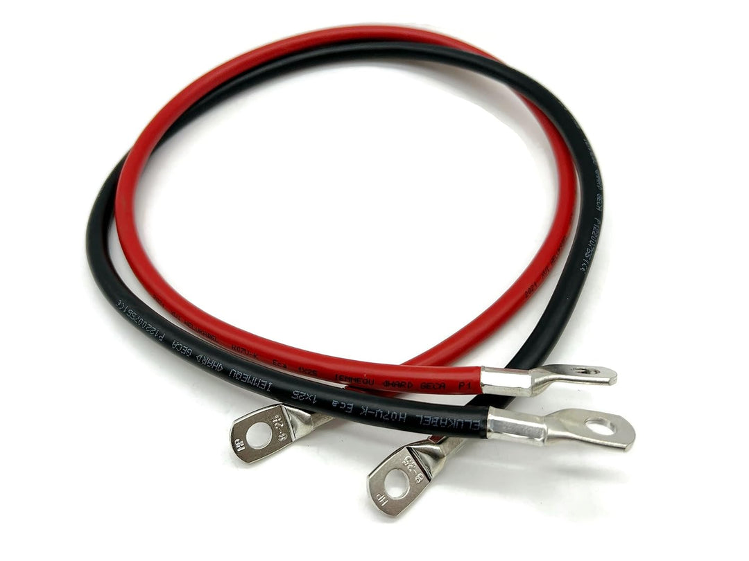 eXODA Batteriekabel Set 25 mm² 75cm M8 Kabelschuhe Rot Schwarz flexibel aus Deutschland hohe Qualitä