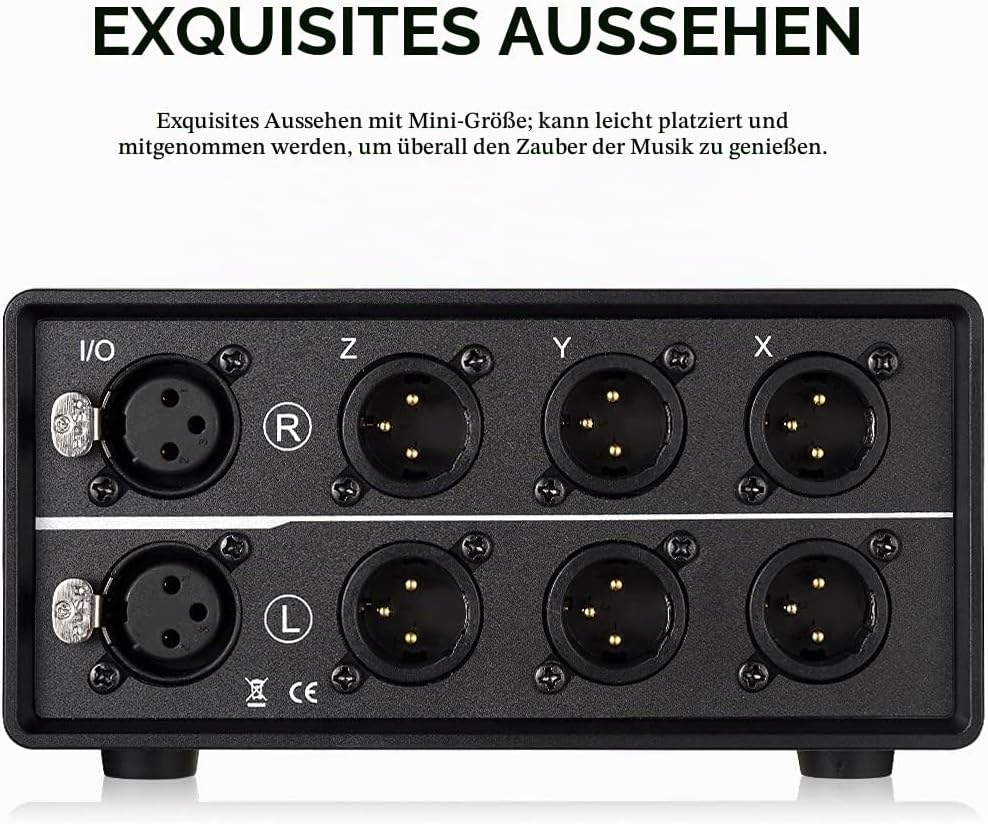 Nobsound 1-IN-3-OUT XLR Audio Switcher Selector, Balanced Audio Converter, 3-Way Stereo Passiv Audio