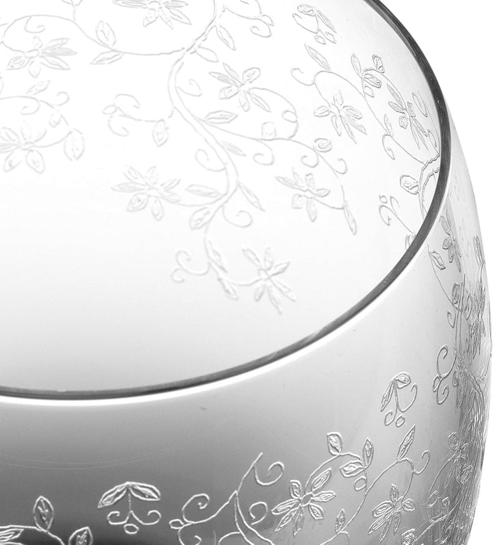 Leonardo Chateau Trink-Glas, Glas-Becher mit floralem Muster, spülmaschinenfeste Wasser-Gläser, 6er