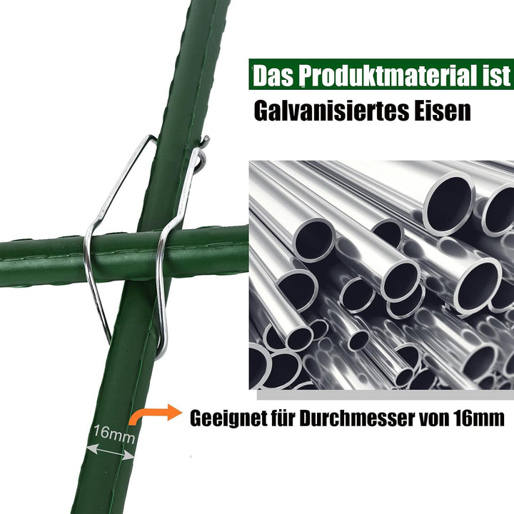 50 Tonkinklammern,Edelstahl-Bambusklammern zum BAU individueller Rankgitter für Zimmerpflanzen, Idea