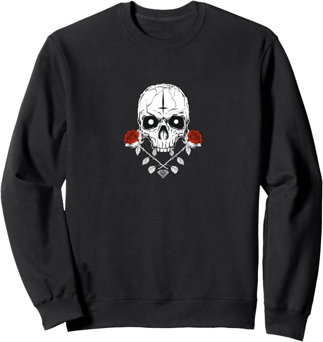 Occult Satan Vintage Skull Rose Witchcraft Okkult Gothic Sweatshirt