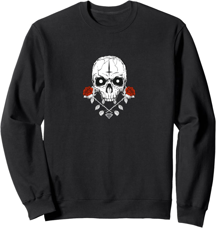 Occult Satan Vintage Skull Rose Witchcraft Okkult Gothic Sweatshirt