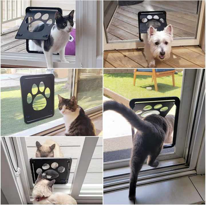 Enjoying Katzenklappe Fliegengittertür Öffnung 20 x 26 cm Hundeklappen für Klein hunde Haustiertor f