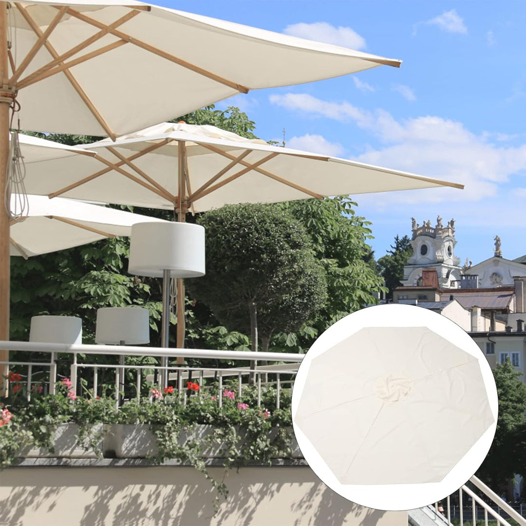 Plcnn 3 m Terrassenschirm-Baldachin mit 8 Rippen, Markttisch-Regenschirm-Überdachung aus Polyester f