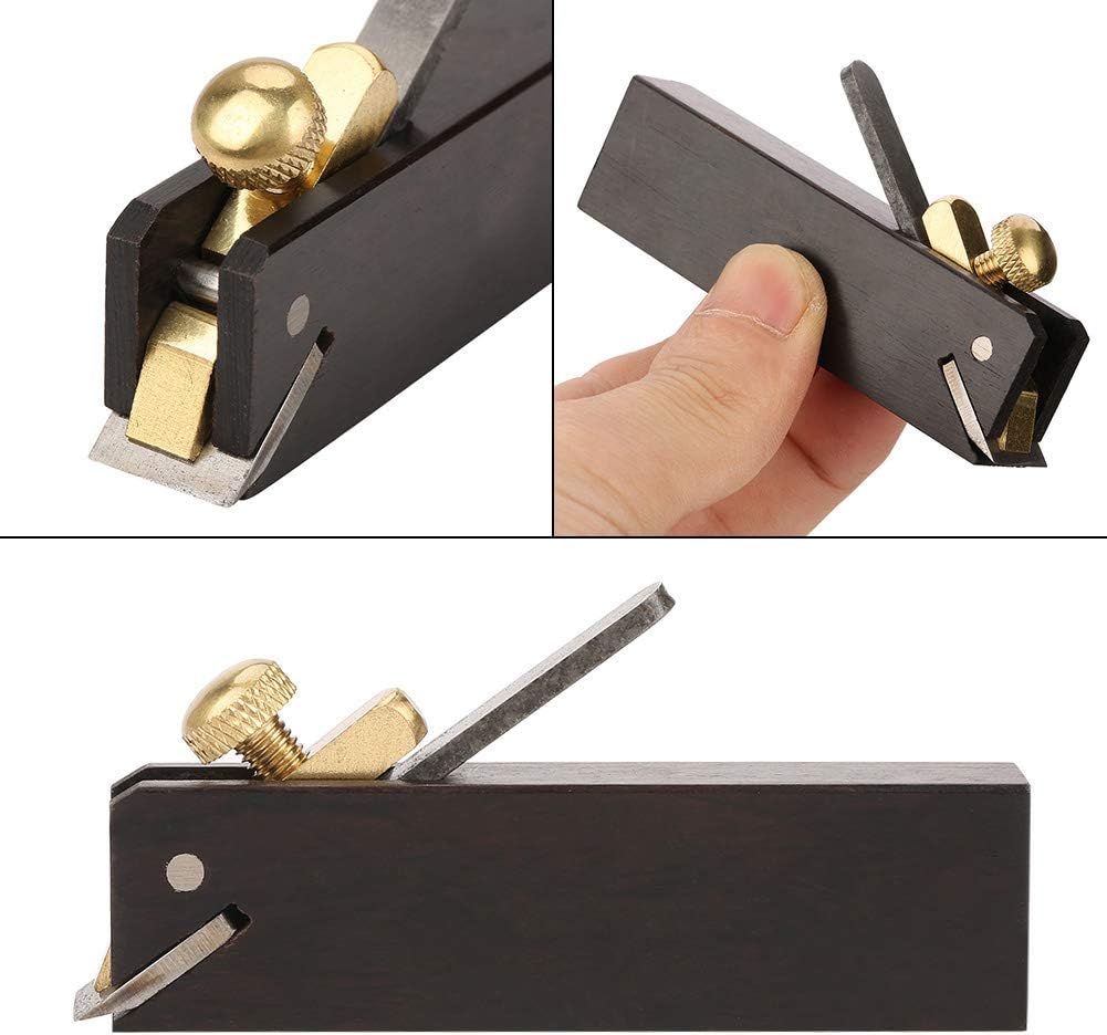 ANKROYU Mini Holzhobel, Tragbarer Handhobel, Ebenholz, Mini DIY Kabellinie, Holzhobel, Zimmermann, H