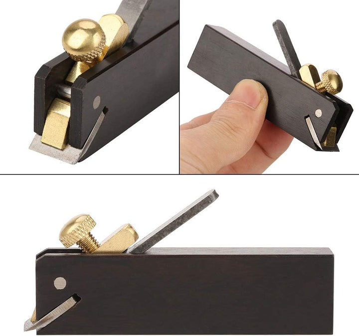 ANKROYU Mini Holzhobel, Tragbarer Handhobel, Ebenholz, Mini DIY Kabellinie, Holzhobel, Zimmermann, H