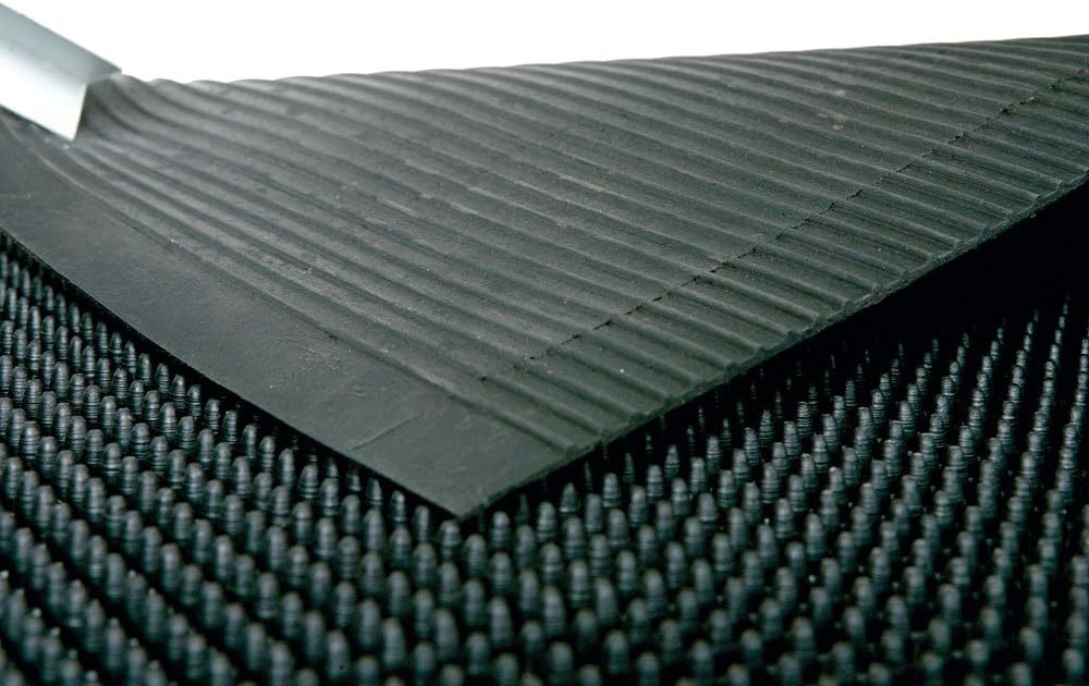 ID M51 Fussmatte matt leicht Gummirsten schwarz 80 x 60 x 1,6 cm 60 x 80 cm, 60 x 80 cm
