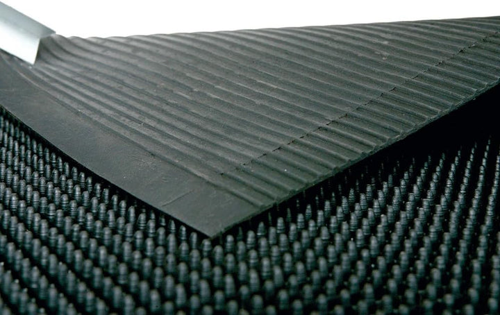 ID M51 Fussmatte matt leicht Gummirsten schwarz 80 x 60 x 1,6 cm 60 x 80 cm, 60 x 80 cm