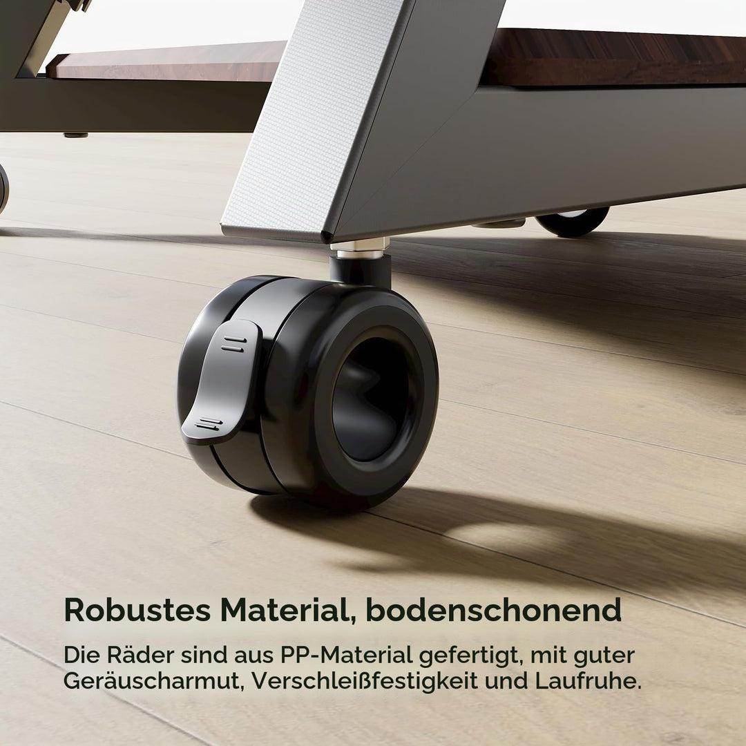 FITUEYES DESIGN Rollen 4er Set bis 80kg belastbar Lenkrollen mit Bremse M8 Gewinde für Möbel und Ger