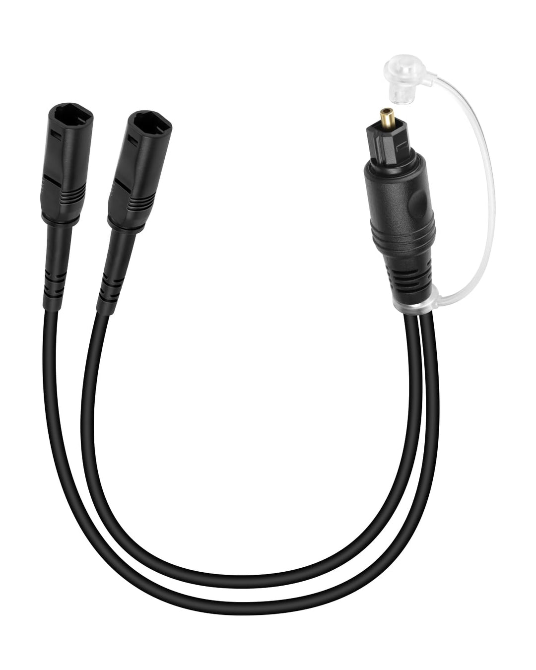 RIIEYOCA Toslink Splitter 1 in 2 out, 1 Stecker zu 2 Buchsen Optisches Audiokabel für Heimkino, Blu-