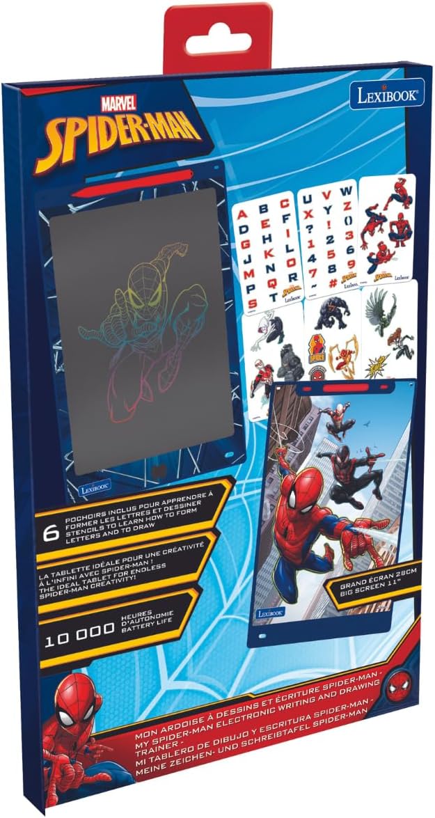 Lexibook, Spider-Man, Magic Slate, Künstlerisches und kreatives Spielzeug für Mädchen und Jungen, Me