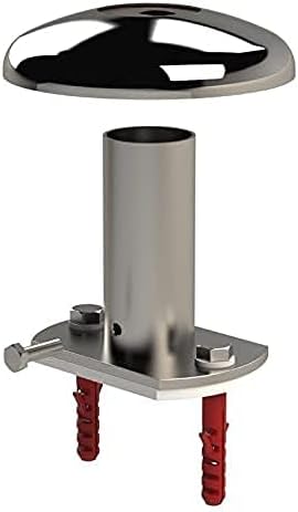 well2wellness® Edelstahl Poolleiter Flanschmontageset (Paar) in V4A Ø40mm / Modell 66 (664422)