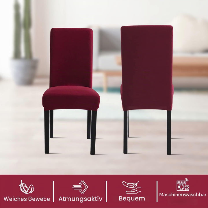 mafudoxi Stuhlhussen 8er Set, Stretch Abnehmbare Waschbar Stuhlbezug, Stretch Stuhlhusse mit Gummiba
