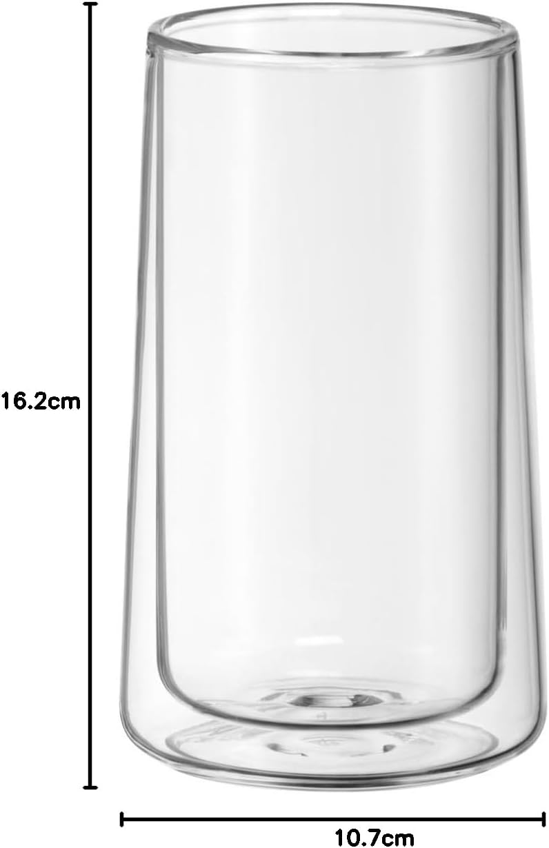 WMF SmarTea doppelwandige Latte Macchiato Gläser Set 2-teilig, doppelwandige Gläser 270ml, Schwebeef
