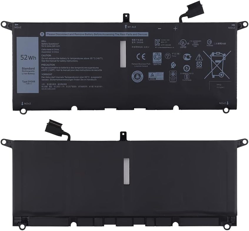 SwarKing Ersatz Akku DXGH8 Kompatibel mit Dell XPS 13 9370 9380 Inspiron 13 7390 7391 Latitude 3301