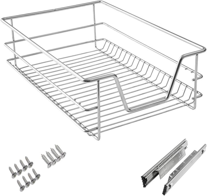 HENGMEI 1x Küchenschrank Teleskopschublade 40cm Schrankauszug Ausziehbare Ablage Küchenschubladen Or