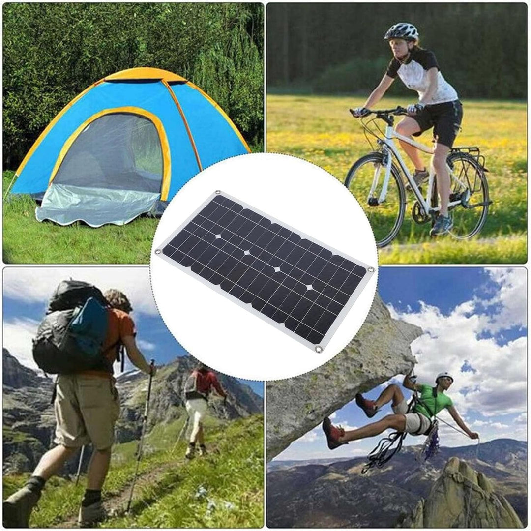 100 Watt Solarpanel Kit, IP67 Wasserdichtes Solarpanel Ladegerät mit 12V 24V 20A Controller, 2 Haken