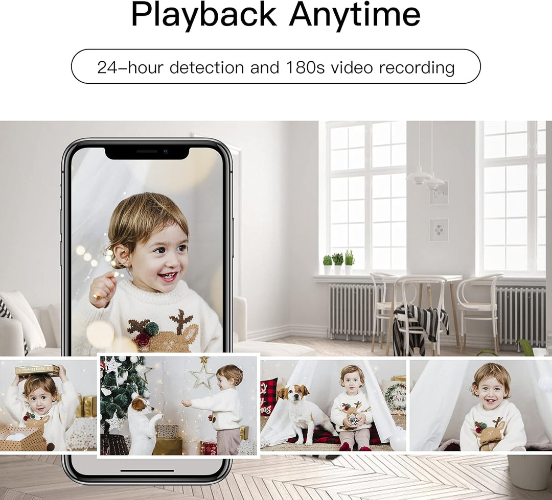 LAXIHUB Hundekamera mit App 2K/3MP HD Kamera Überwachung Innen 2,4 GHz, Hundekamera Nachtsicht Innen