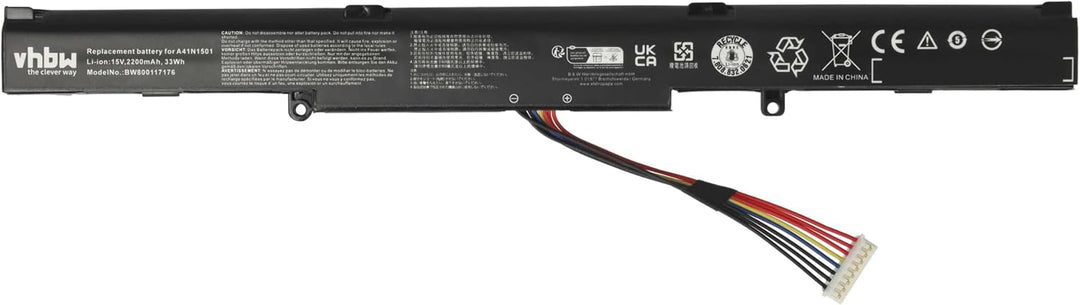 vhbw Akku kompatibel mit Asus N752VX-GC116T, N752VX-GC120T, N752VX-GC128T, N752VX-GC131T Notebook (3