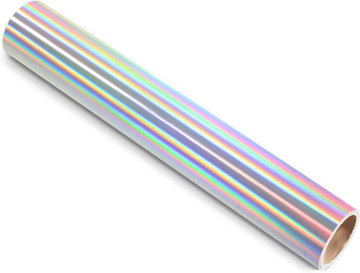 TECKWRAP Glänzendes Regenbogen-Vinyl, holografisch, silberfarben, verchromt, 0,3 x 1,5 m, Silber