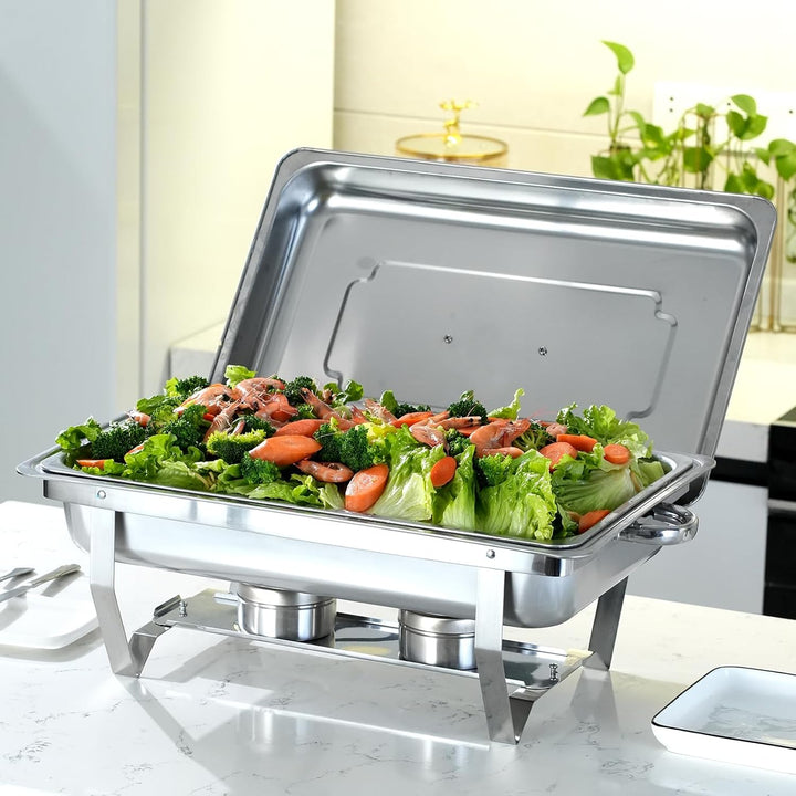 Chafing Dish Profi Set Toulouse, Edelstahl Warmhaltebehälter, Speisewärmer, Rechaud, Chafing Dishes
