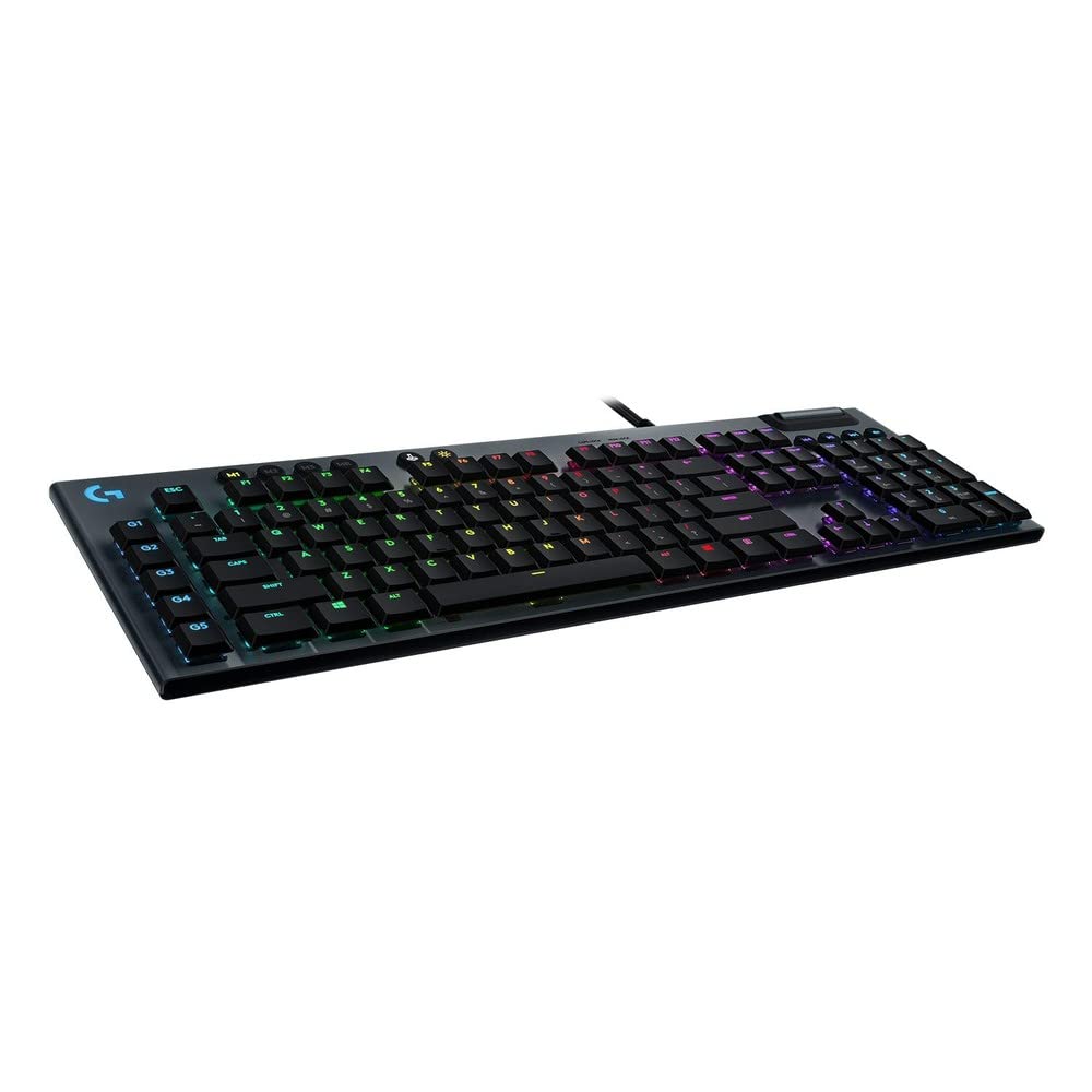 Logitech G815 mechanische Gaming-Tastatur, Taktiler GL-Tasten-Switch mit flachem Profil, LIGHTSYNC R