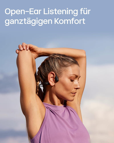 SHOKZ OpenRun Pro Knochenschall Kopfhörer, Open-Ear Kabellos Sport Kopfhörer mit Noise-Cancelling Mi