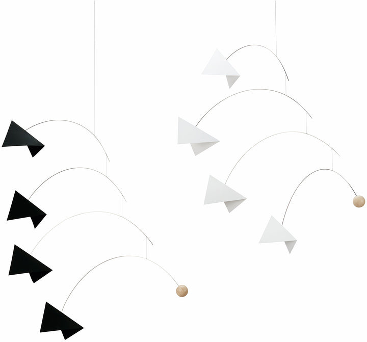 Flensted Mobiles Fatamorgana, Black & White Mobile, Stahl, schwarz/weiss, 55x61 cm