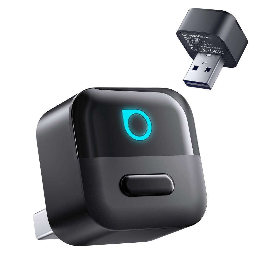 2026 Ottocast Mini Pico CarPlay Adapter, Wandelt kabelgebundenes CarPlay & Android Auto in Wireless