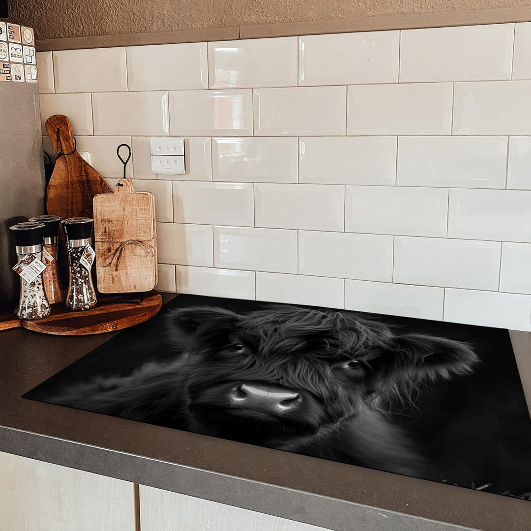 Herdabdeckplatte 80x52 cm Einteilig Induktionsmatte Küche Abdeckung Ceranfeld Herd Abdeckplatte Deko