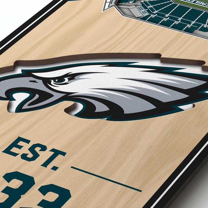 YouTheFan NFL 3D Stadion Banner, 15,2 x 48,3 cm Philadelphia Eagles, Philadelphia Eagles