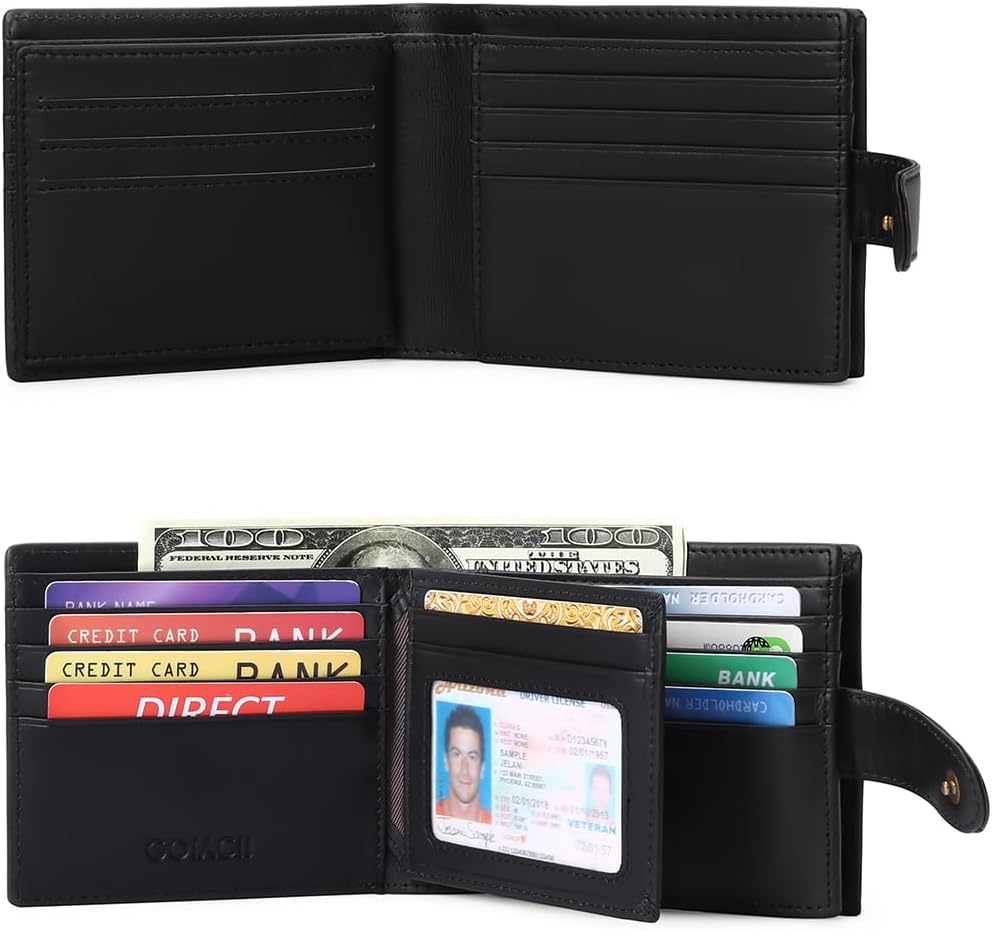 GAEKEAO Geldbörsen Herren Geldbörse aus echtem Leder Geldbörse mit RFID-Schutz Bifold Wallet, Geldbö