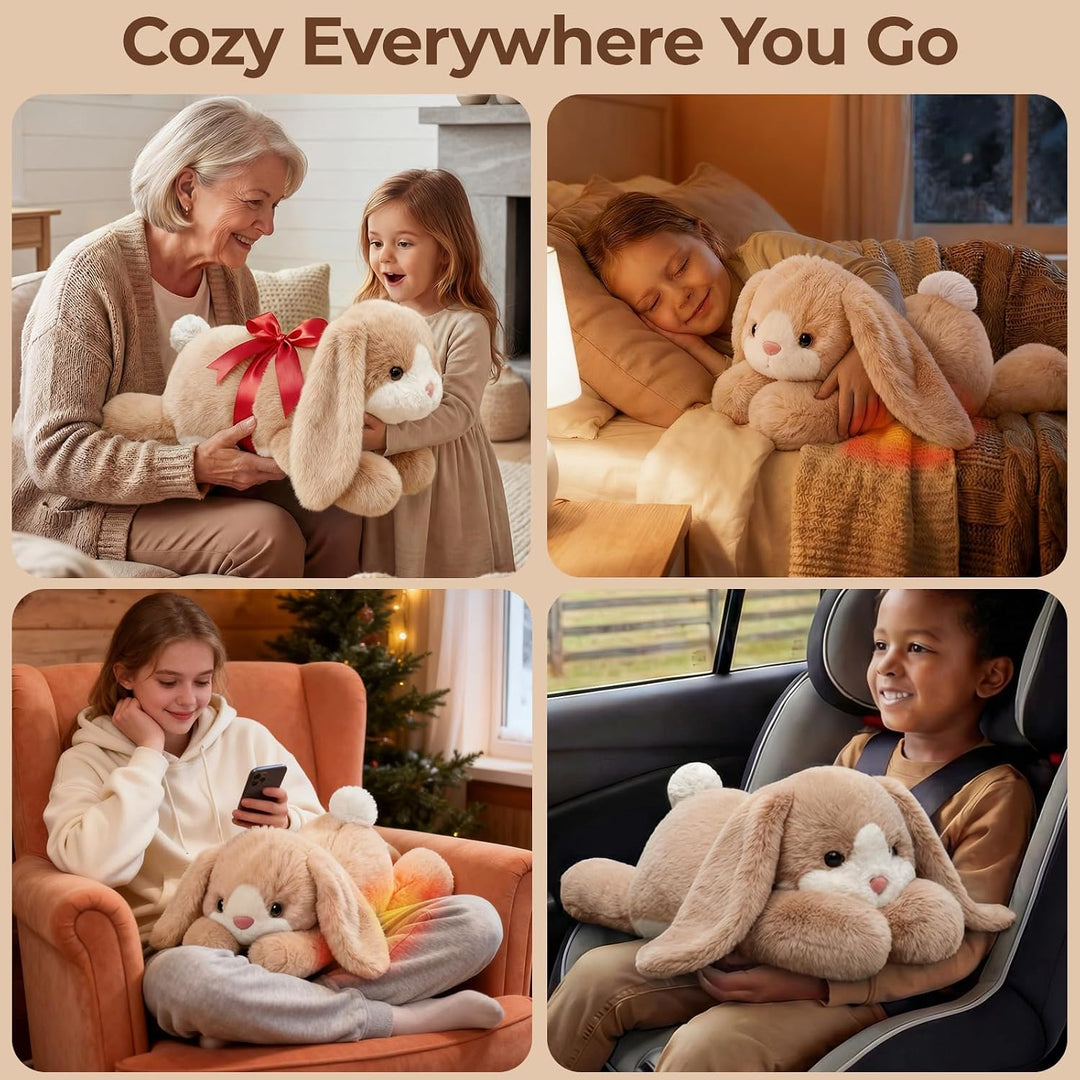 Mewaii 2,3 kg Hase Kuscheltier, Gewichtskuscheltiere für Erwachsene Kids | Erwärmbar Kühlbar, Gewich