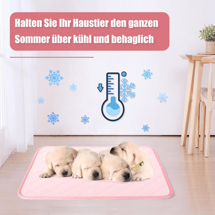 Kühlmatte für Hunde und Katze 100 x 70CM, Selbstkühlende Matte Hunde Katzen, Haustier Kühlmatte Selb