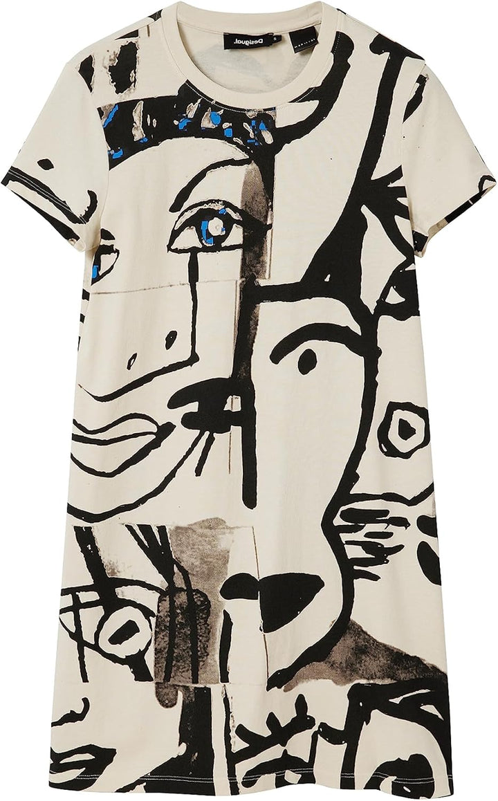 Desigual Damen Vest_Mariscal_face Dress XS Brown, XS Brown