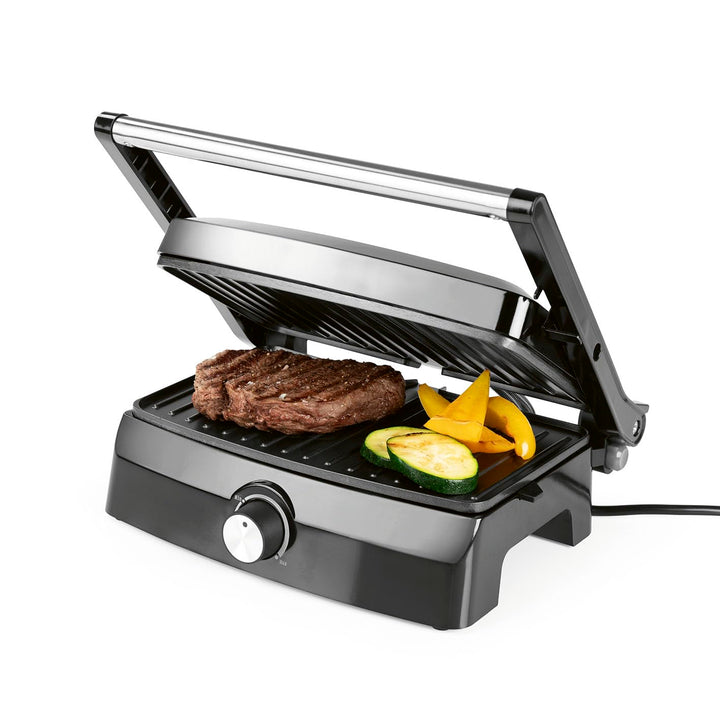 GOURMETmaxx Kontaktgrill mit Antihaftbeschichtung, 1000 Watt, stufenlos einstellbar, Cool-Touch-Grif