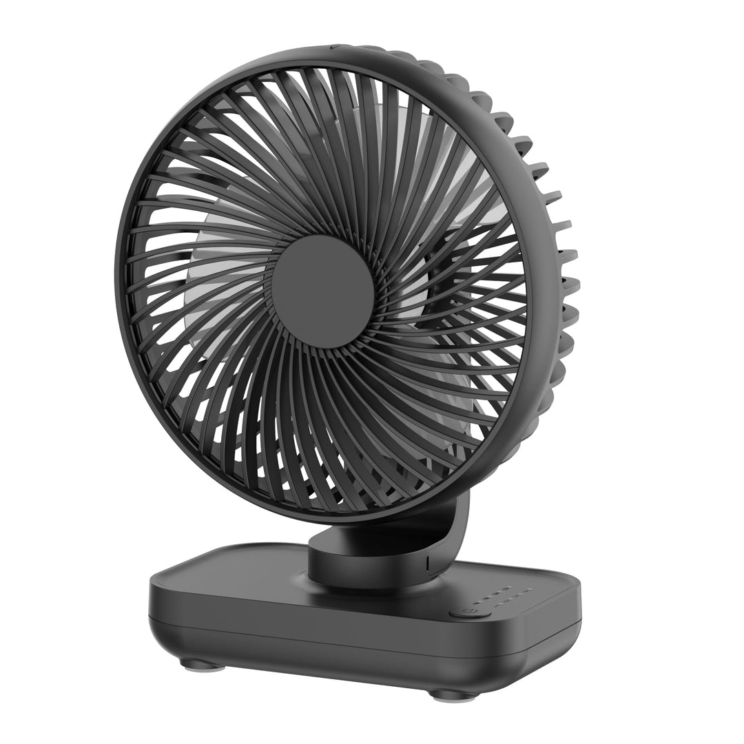 Joneytech USB Mini Ventilator, akku-betriebener Tischventilator mit 4000mAh und 4 Geschwindigkeiten,