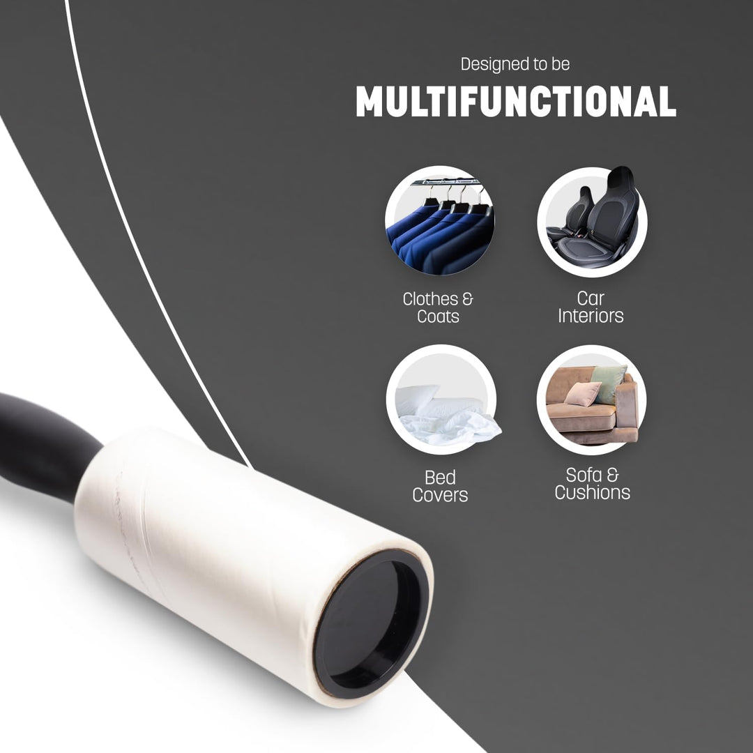 KEPLIN Fusselroller+4 Nachfüllköpfe entfernen einfach und schnell Tierfell, Haare, Staub und Flusen