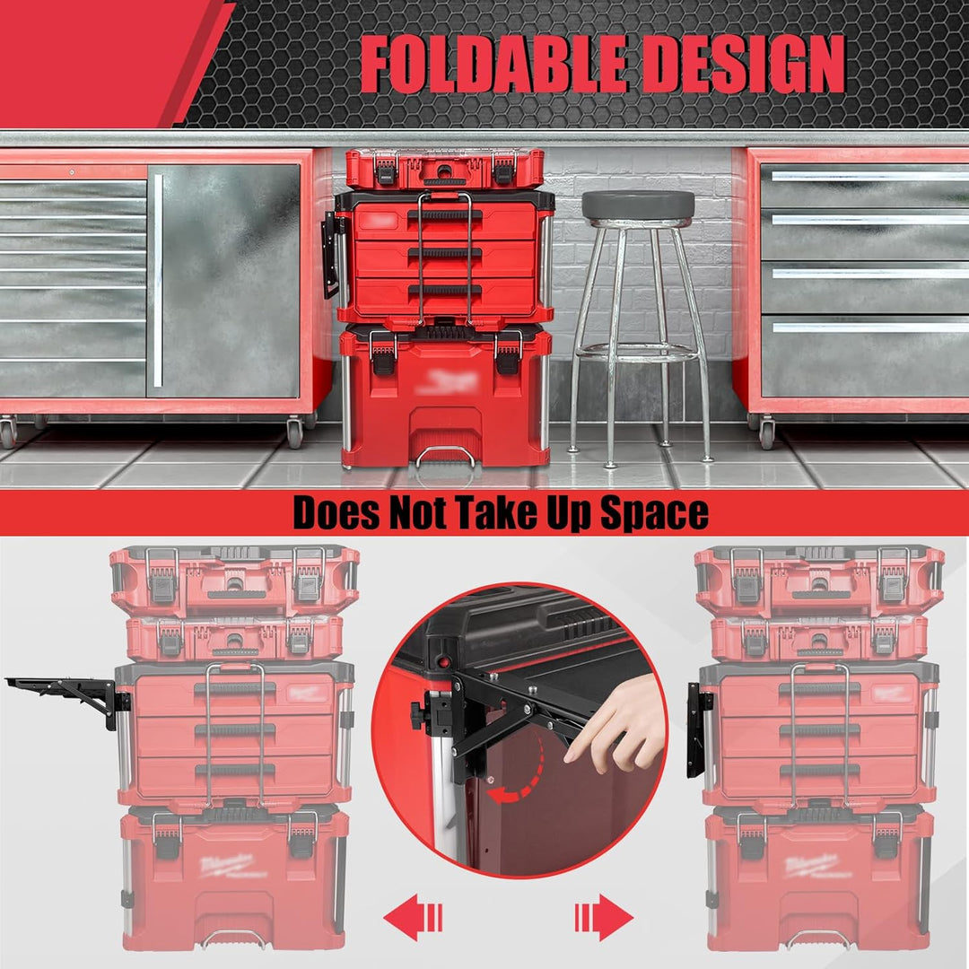 Klapptisch passend für Milwaukee Packout Werkzeugkasten, leistungsstarke magnetische Werkzeugablage